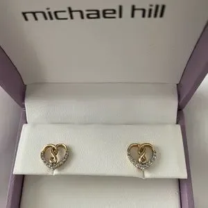 Michael Hill Jewelry Heart Infinity Earrings 20 Carat Tw Of